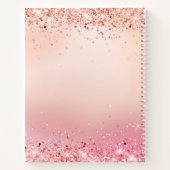 Rose Goldpinke Ballet Tanzmonogramm Notizblock (Rückseite)