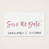 Rose Goldpinsel Save the Date (Vorderseite)