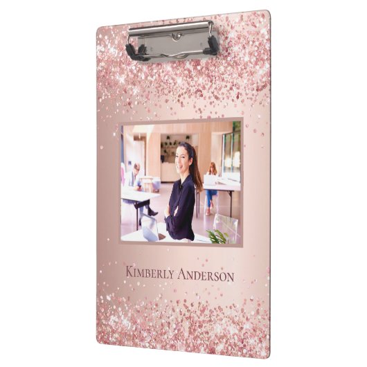 Rose Goldrot Foto Klemmbrett (Links)