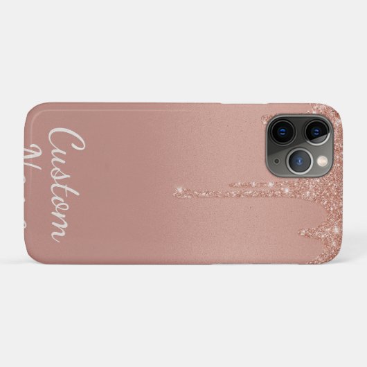 Rose Goldrot Gliter Sparkle Case-Mate iPhone Hülle (Rückseite (Horizontal))