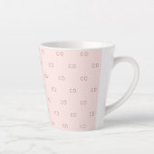 Rose Goldrot-Monogramm-Initialmuster Milchtasse (Rechts)