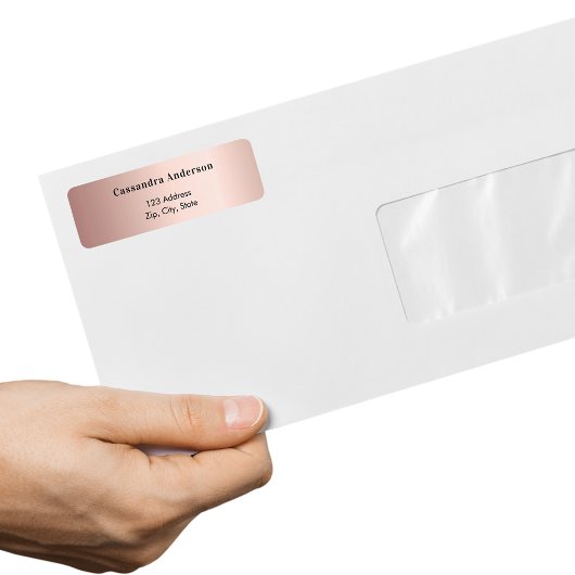 Rose Goldrot-Rücksendekennzeichen