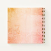 Rose Goldrot rustikaler Marmorname Notizblock (Rückseite)