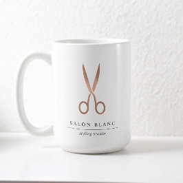Rose-Goldschere| Hair Salon Pen Kaffeetasse