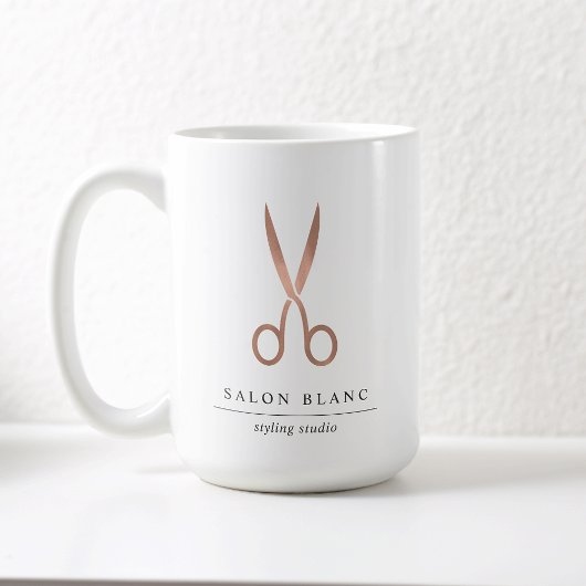 Rose-Goldschere| Hair Salon Pen Kaffeetasse