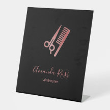 Rose Goldschere und Kammerschwarz