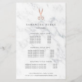 Rose Goldscheren - Salon-Preise & Dienstleistungen Flyer (Vorne)