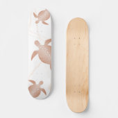 Rose Goldschildkröte Weißmarmor Skateboard (Vorderseite)