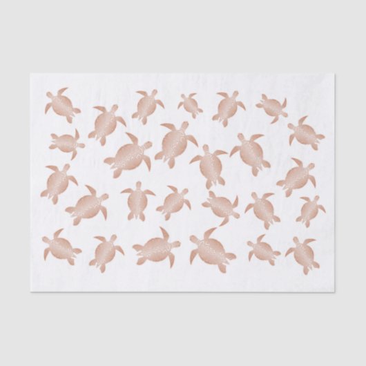 Rose Goldschildkröten Seidenpapier (Vorderseite)