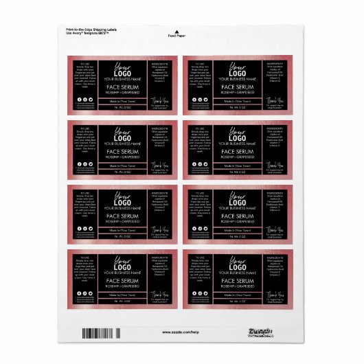 Rose Goldschimmer-Effekt Schwarzer Serum (Vorne)