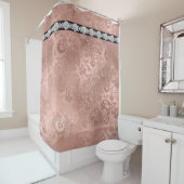 Rose Goldschimmer mit Diamanten über Duschvorhang (Beispiel)