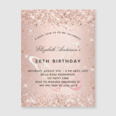 Rose Goldschmetterling-Einladungsmagnet Magnetkarte (Vorderseite)