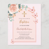 Rose Goldschmetterlinge Blumenarsch Taufe (Vorderseite)