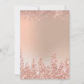 Rose Goldschneedecke - Metallkonzern Weihnachten Einladung (Rückseite)