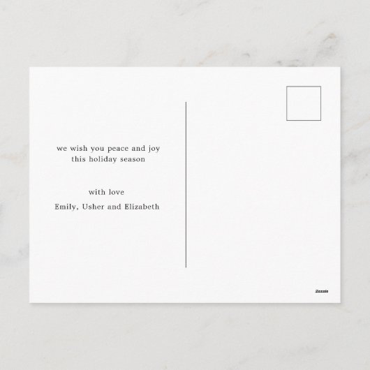 Rose Goldschneeflocken Foto Postkarte (Rückseite)