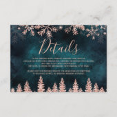 Rose Goldschneekiefer aquamarine Weihnachtsdetails Begleitkarte (Vorderseite)