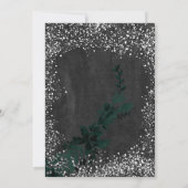 Rose Goldschrift Blattschalkboard Weihnachten Einladung (Rückseite)