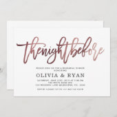 Rose goldschwarz am Abend vor Einladung (Vorne/Hinten)