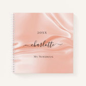 Rose Goldseide Satin Notizblock (Vorderseite)