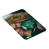 Rose Goldskript Foto Hochzeit speichern Sie das Da Magnet (Rechte Seite)