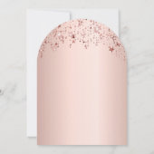 Rose Goldstars Einladung (Rückseite)