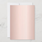 Rose Goldsterne jubeln Brautparty Einladung (Rückseite)