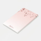 Rose Goldsterne Kupfer Ober-Pastellfarben Post-it Klebezettel (angewinkelt)