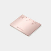 Rose Goldsterne Post-it Klebezettel (angewinkelt)