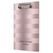 Rose-Goldstreifen Klemmbrett (Links)