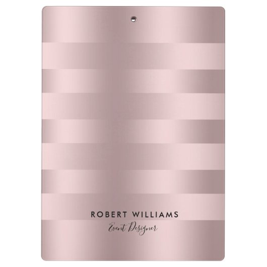 Rose-Goldstreifen Klemmbrett (Rückseite)