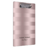 Rose-Goldstreifen Klemmbrett (Rechts)