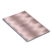 Rose-Goldstreifen Notizblock (Rechte Seite)