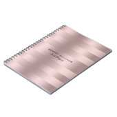 Rose-Goldstreifen Notizblock (Linke Seite)