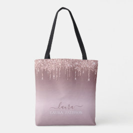 Rose Goldtropfen mit Logo Tasche