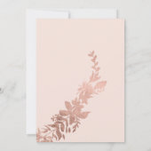 Rose Goldtypografie Blumenrot Rosa Sweet 16 Einladung (Rückseite)