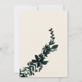 Rose Goldtypografie Blumenzwiebelhochzeit Einladung (Rückseite)