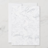 Rose Goldtypografie Marmor Abschluss Brunch Einladung (Rückseite)