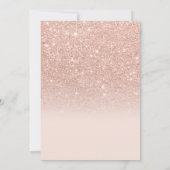 Rose Goldtypografie pink ombre Sweet 16 Foto Einladung (Rückseite)