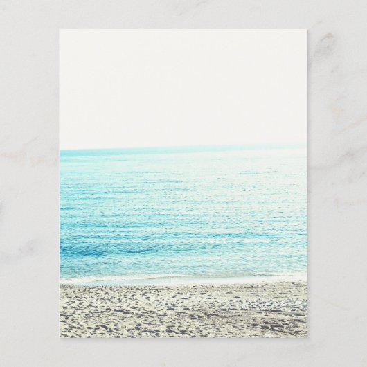 Rose Goldtypografie Strand Foto Budget Hochzeit (Rückseite)