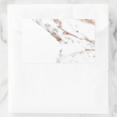 Rose-Goldvene-Marmor Rechteckiger Aufkleber (Tasche)