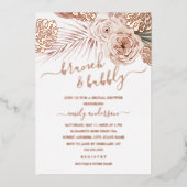 ROSE GOLFFOLIENBRunch und Brautparty Folieneinladung (Vorderseite)