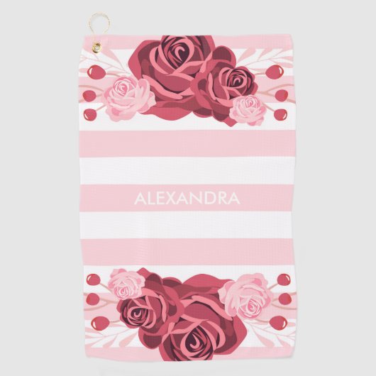 Rose Golfhandtuch (Vorderseite)