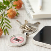 Rose Goth Wedding Party GIft Schlüsselanhänger (Seite)