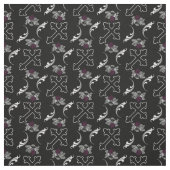 Rose Gothic Cross Fabric Stoff (Muster)