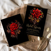 Rose Gothic Floral Moody Brautparty Einladung