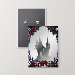 Rose Gothic Mansion Button
