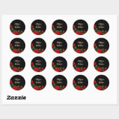 Rose Gothic Wedding Classic Round Sticker (Blatt)
