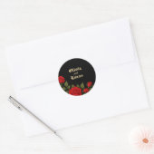 Rose Gothic Wedding Classic Round Sticker (Umschlag)