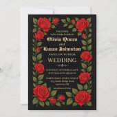 Rose Gothic Wedding Einladung (Vorderseite)