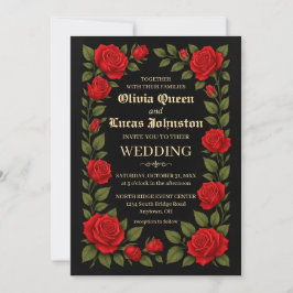 Rose Gothic Wedding Einladung